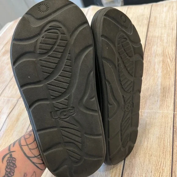 UGG Sport Yeah Black EVA Sandals Detachable Logo Strap Womens Slides 1126811 - Picture 5 of 7